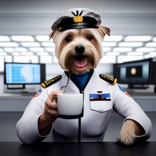 Maltese General Enjoying Coffee in Operations Room