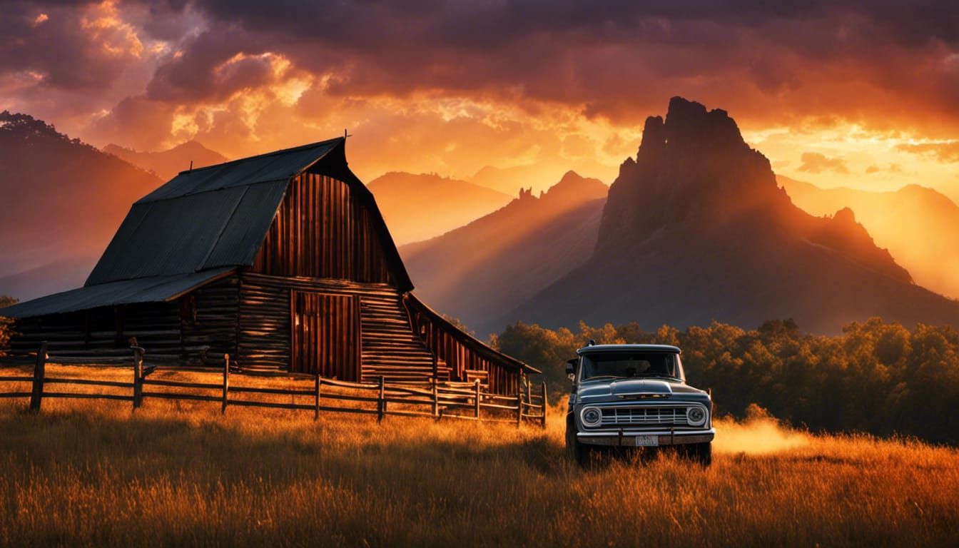 Cowgirl and Horse at Campfire Under Starry Galaxy