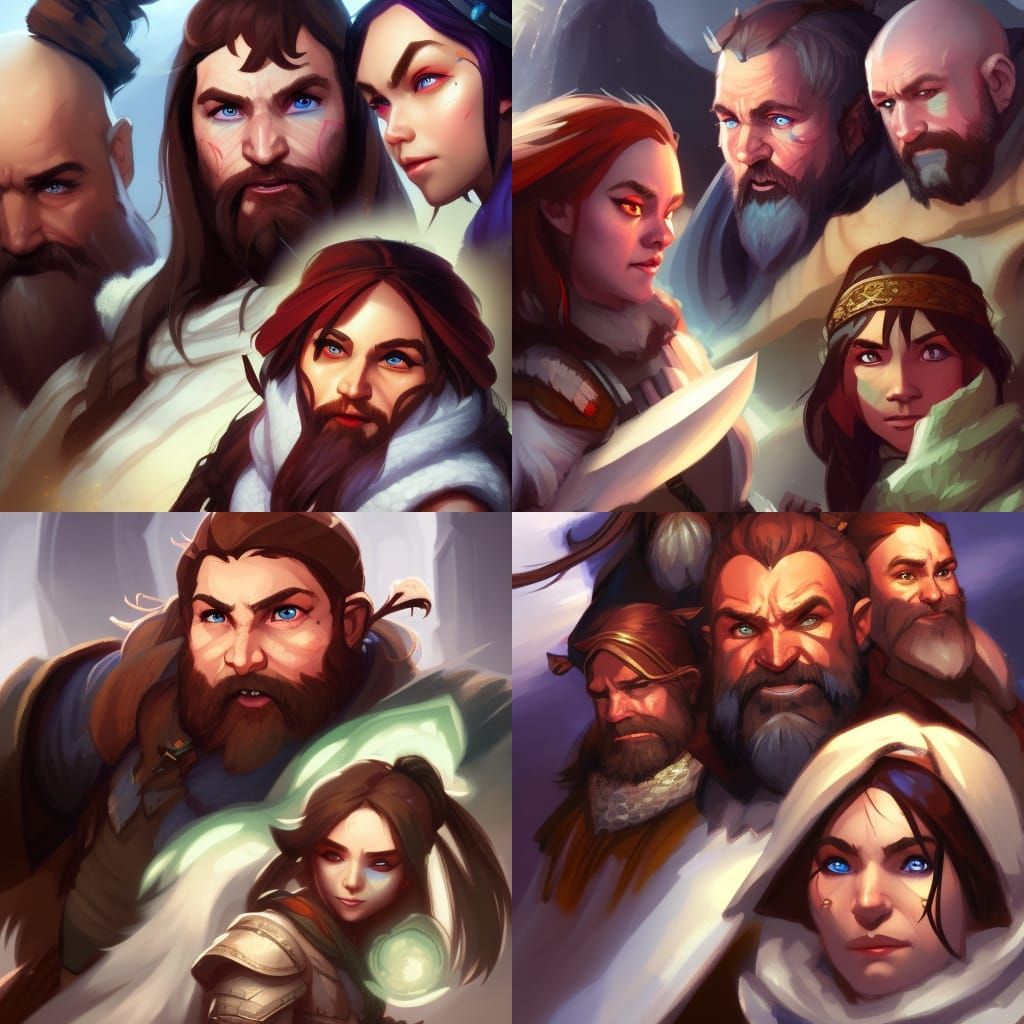 Fantasy Character Portraits in Detailed Digital Art