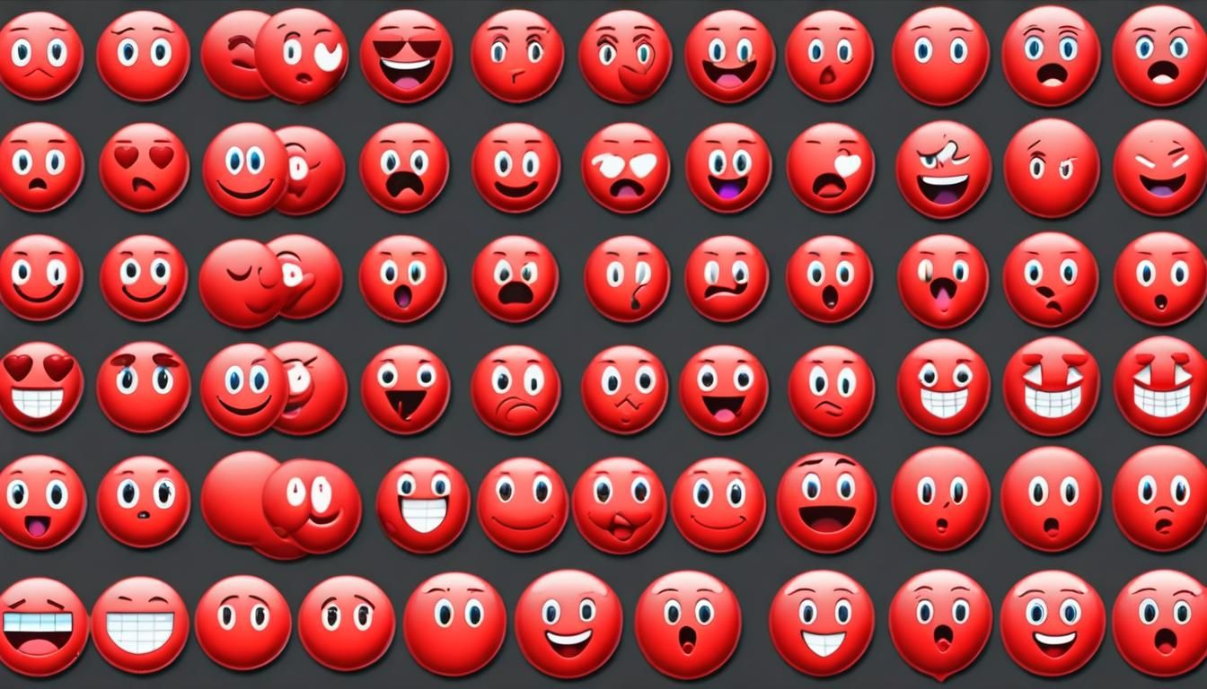 One extra large special Emoji red colour