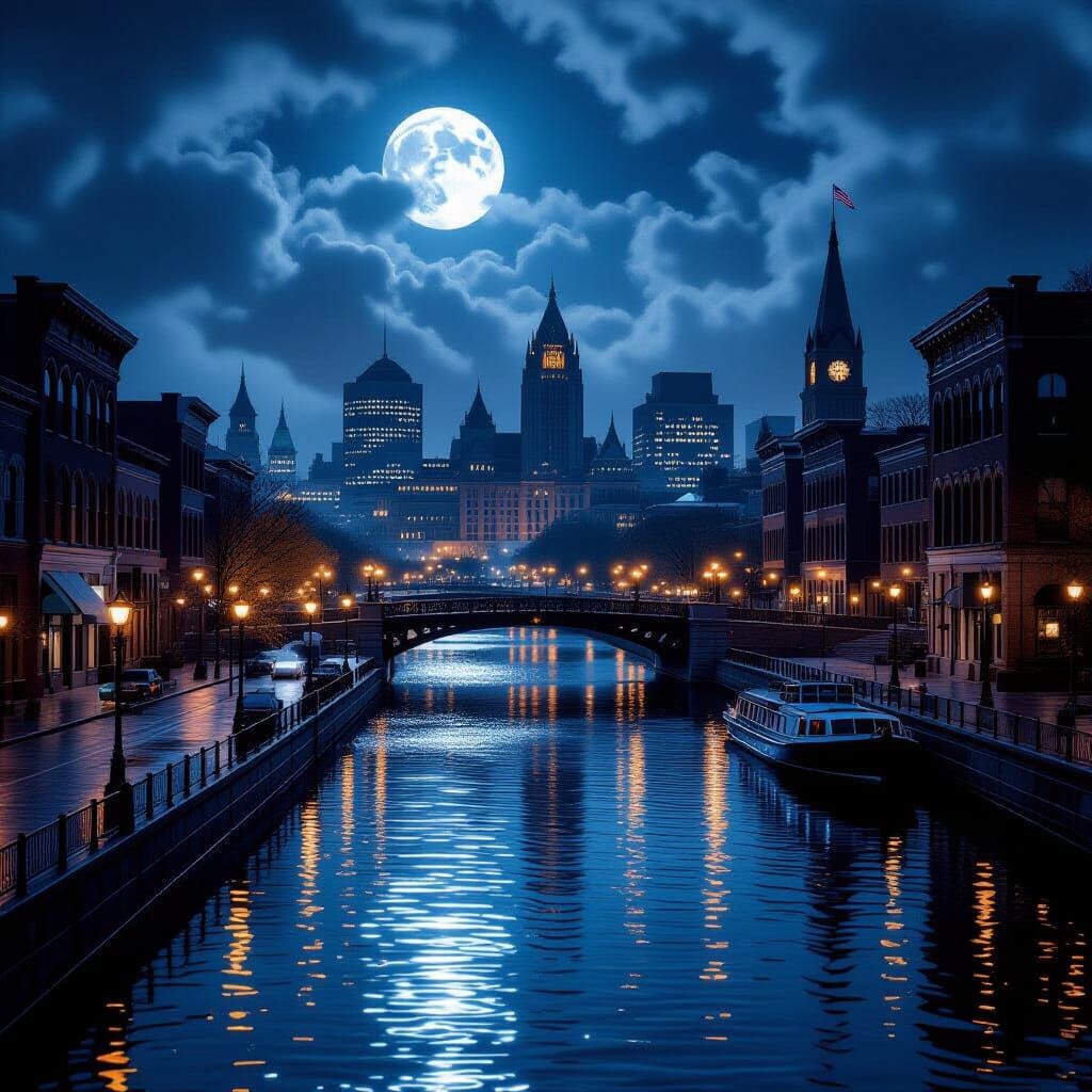 Midnight Fall in Syracuse New York