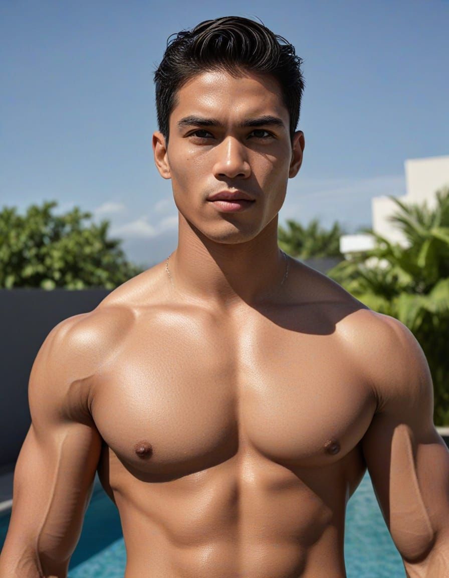 Chiseled Indonesian Male Model Showcases Ripped Physique by ...