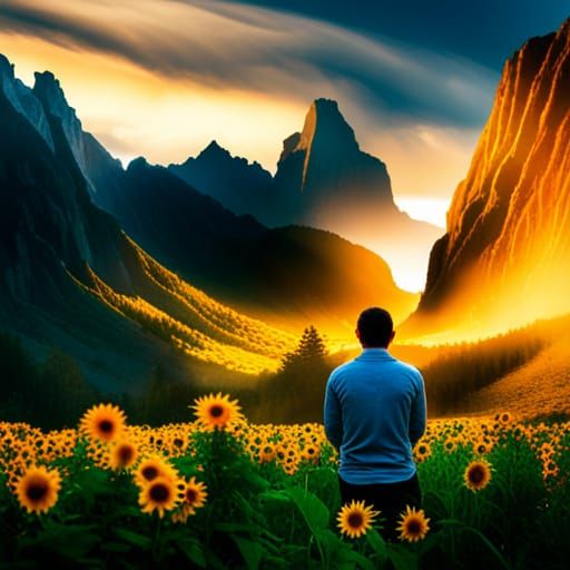 Sunrise Prayer: Healing Light in Forest Scene