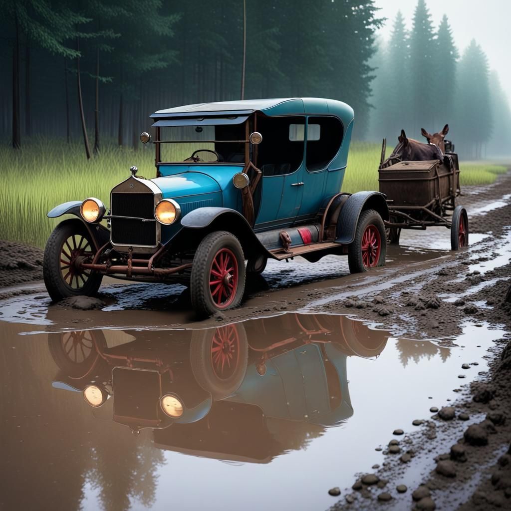 Model T Rescue in Cyberpunk Style