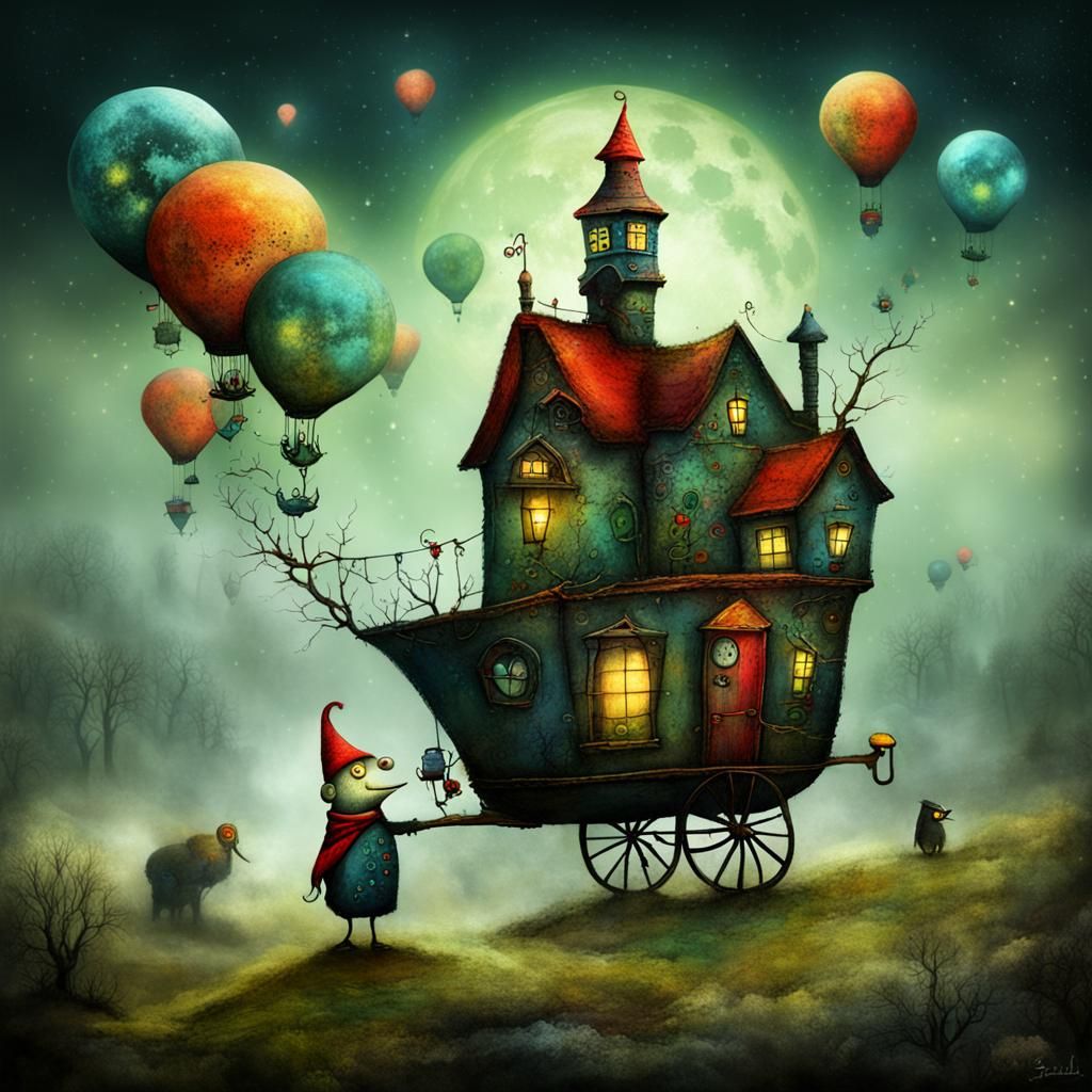 Enchanting Creatures in Alexander Jansson Style