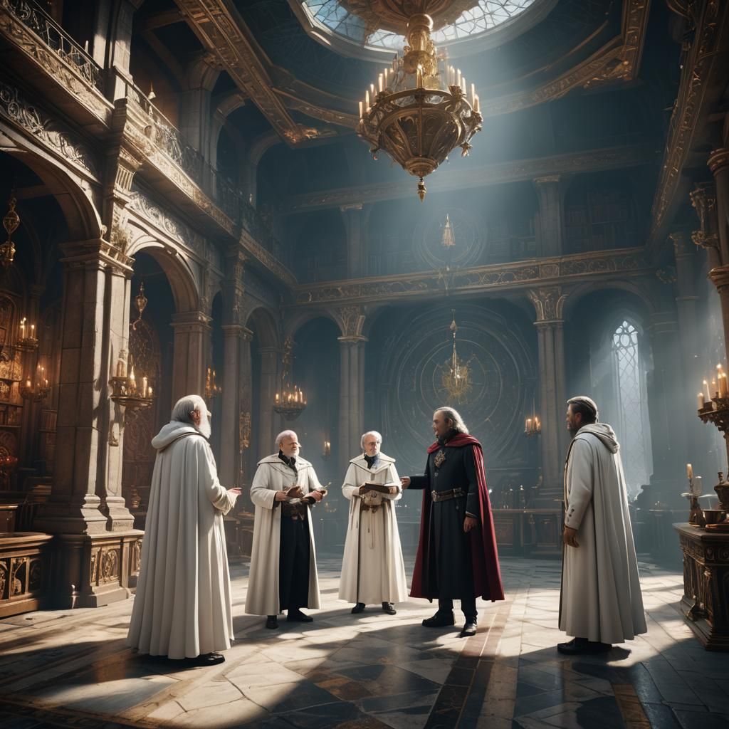 Magic Academy Professors in Detailed Fantasy Art