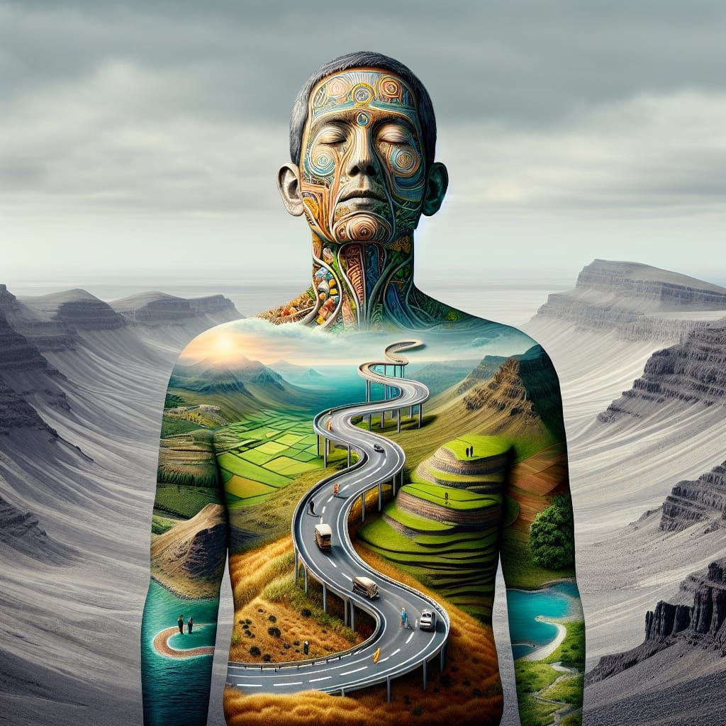 Metaphorical Road Through Life's Journey