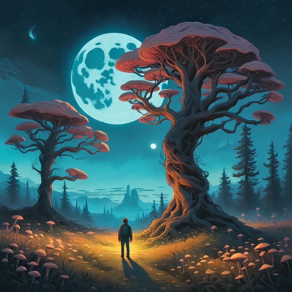 Mystical Guardian in Enchanted Forest