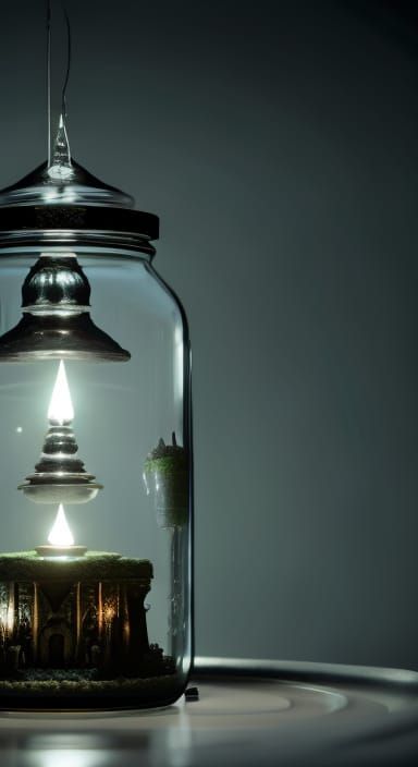 Colorful Miniature Wonderland with Sinister Witch