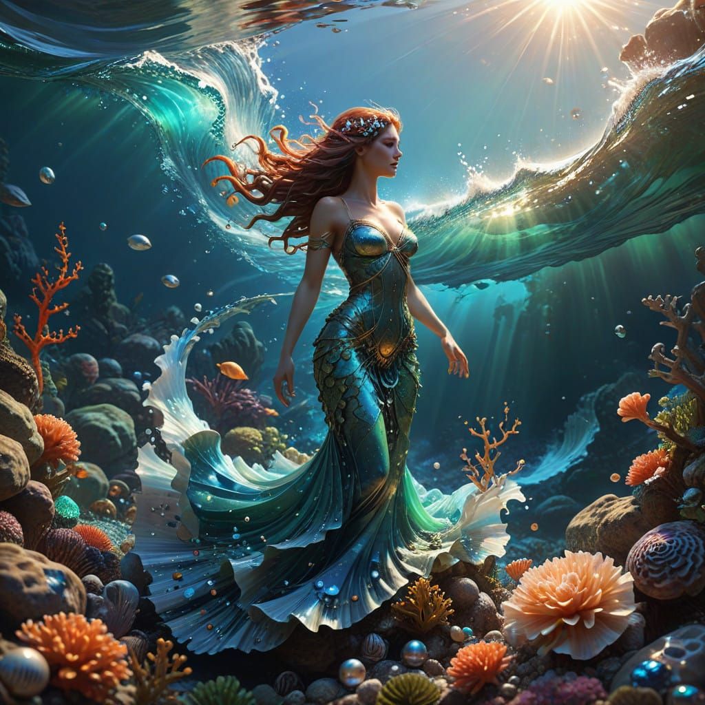 Siren of the Ocean in Ethereal Beauty