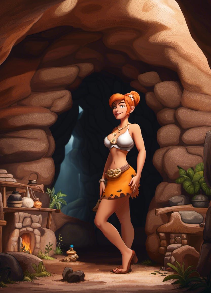 Wilma Flintstone Portrait in Mythological Style