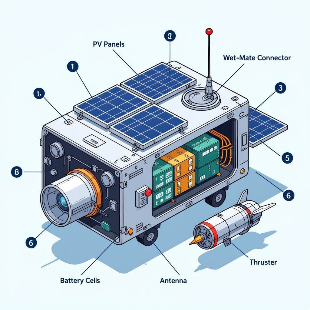 Isometric Patent Design of a Mobile Solar-Battery Module