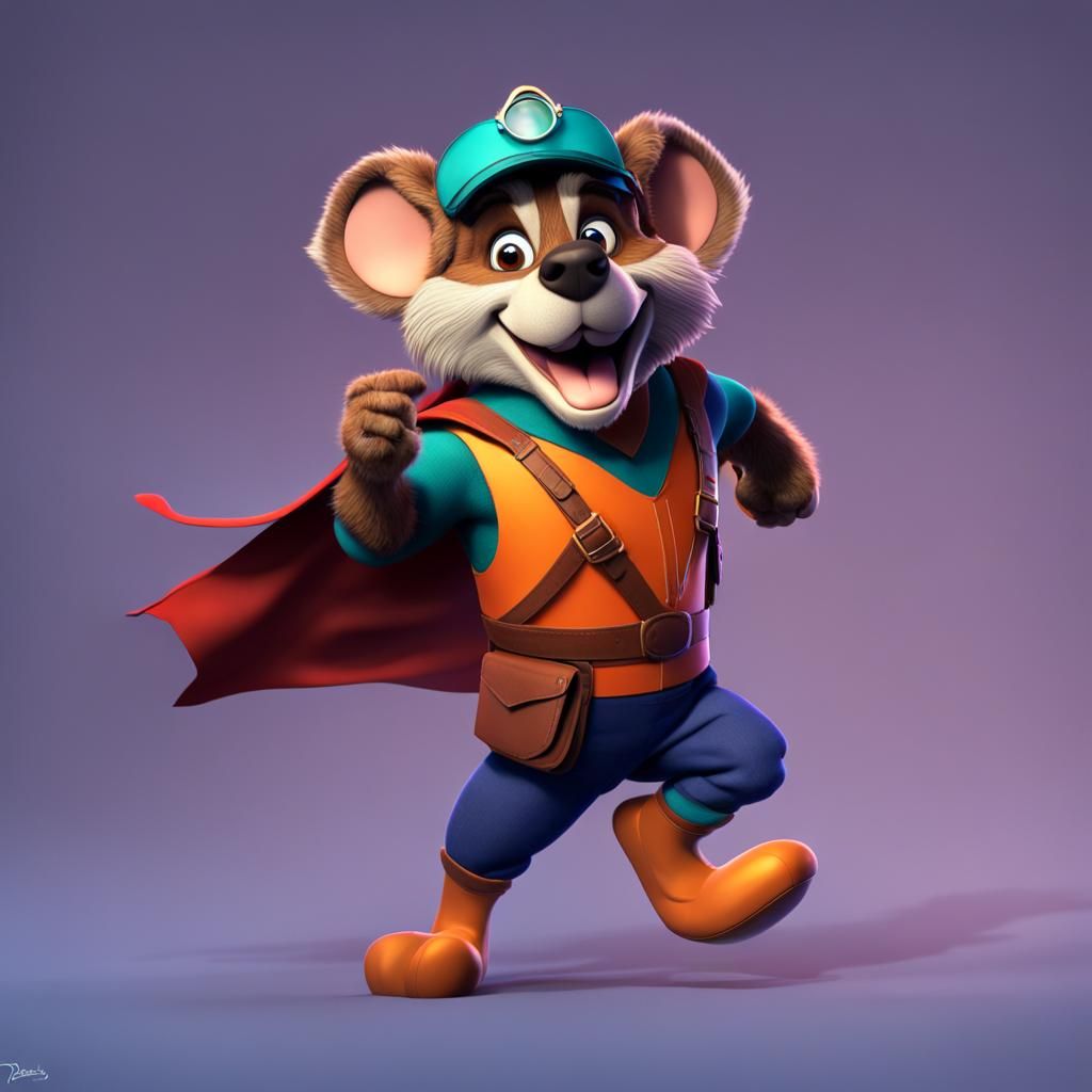 Kit Cloudkicker as Superhero: Pixar 3D Art