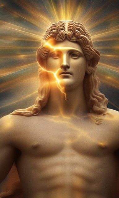 Zeus, King of Gods, in Divine Sunshine