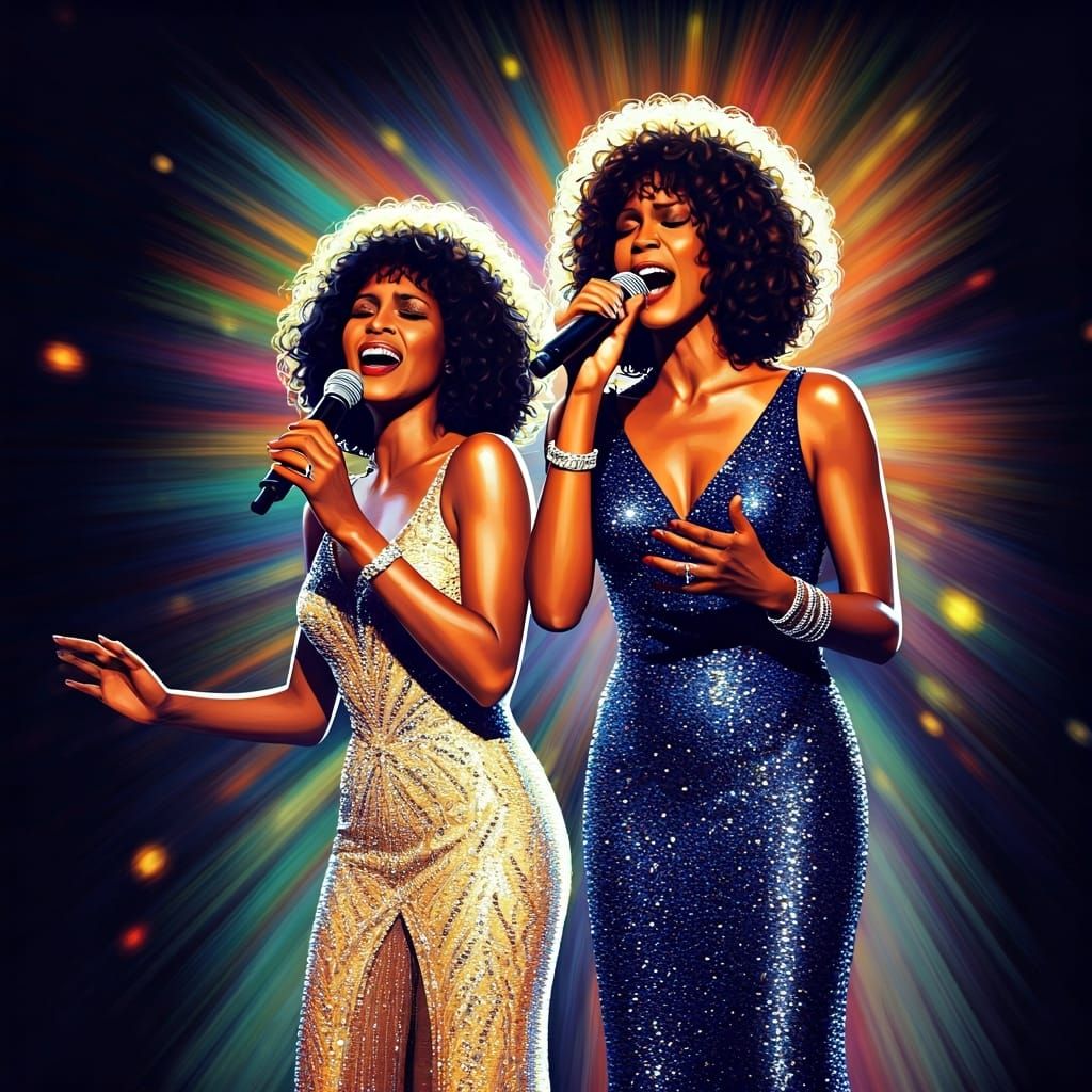 Teddy and Whitney: Grammy Duet in Hyperrealistic Style