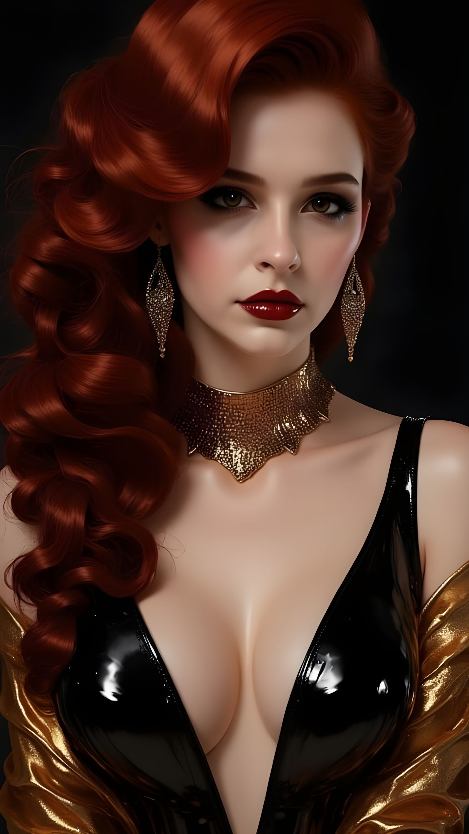 Ethereal Vampire Queen Reigns in Cyberpunk Realm