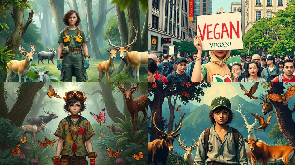 Anarchist Environmentalist Ideology in a Digital Art Style