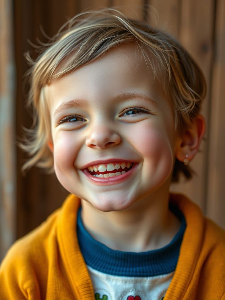 Joyful Portrait of a Happy Child