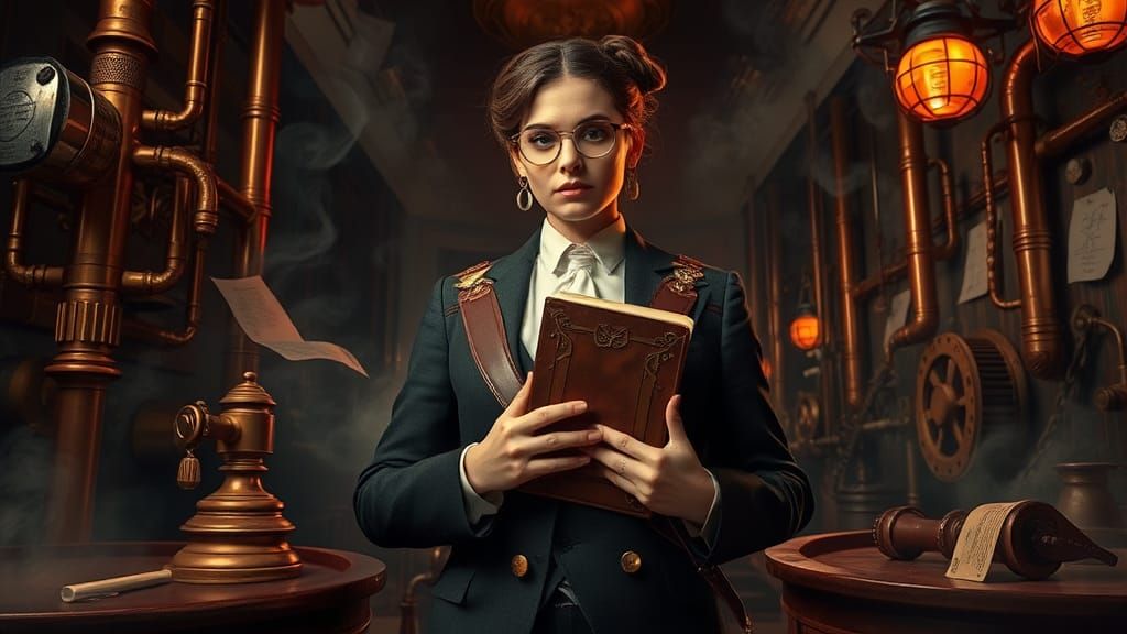 Dieselpunk Lawyer Grants Mandates in Surreal Photo