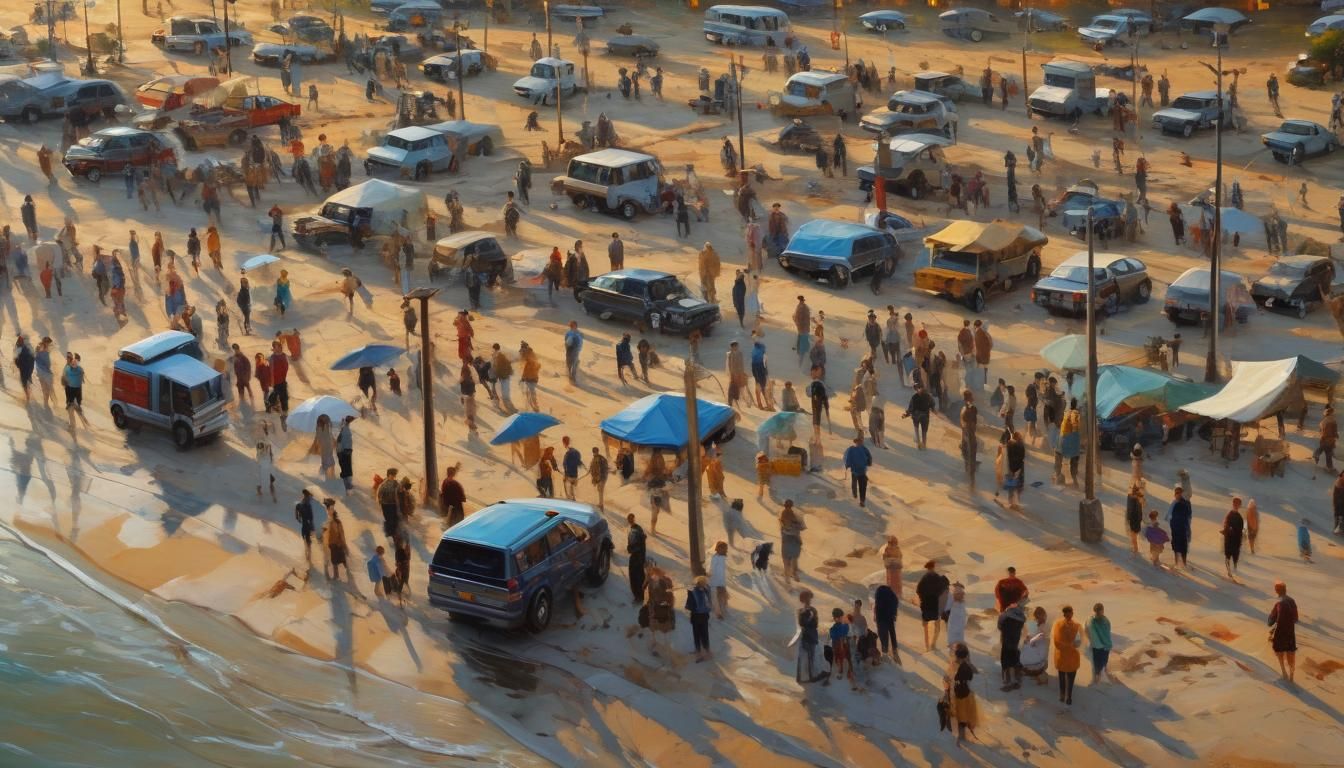 Golden Hour Oil Painting in Gurney Style