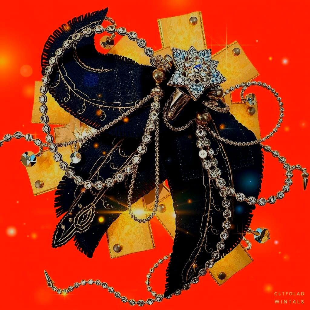 Luxurious Gold and Silver Filigree with Soft Light