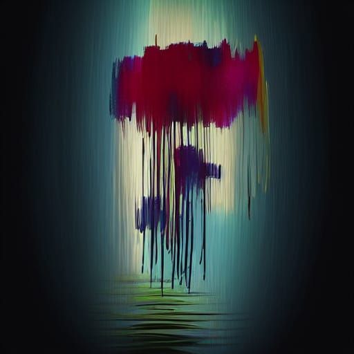 Abstract Purple Shape in Digital Art Style