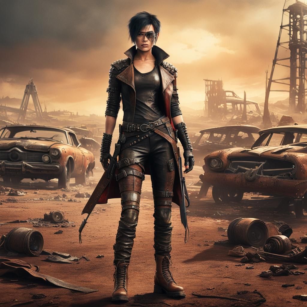 Ada Wong as Mad Max Character: Cinematic Concept Photo