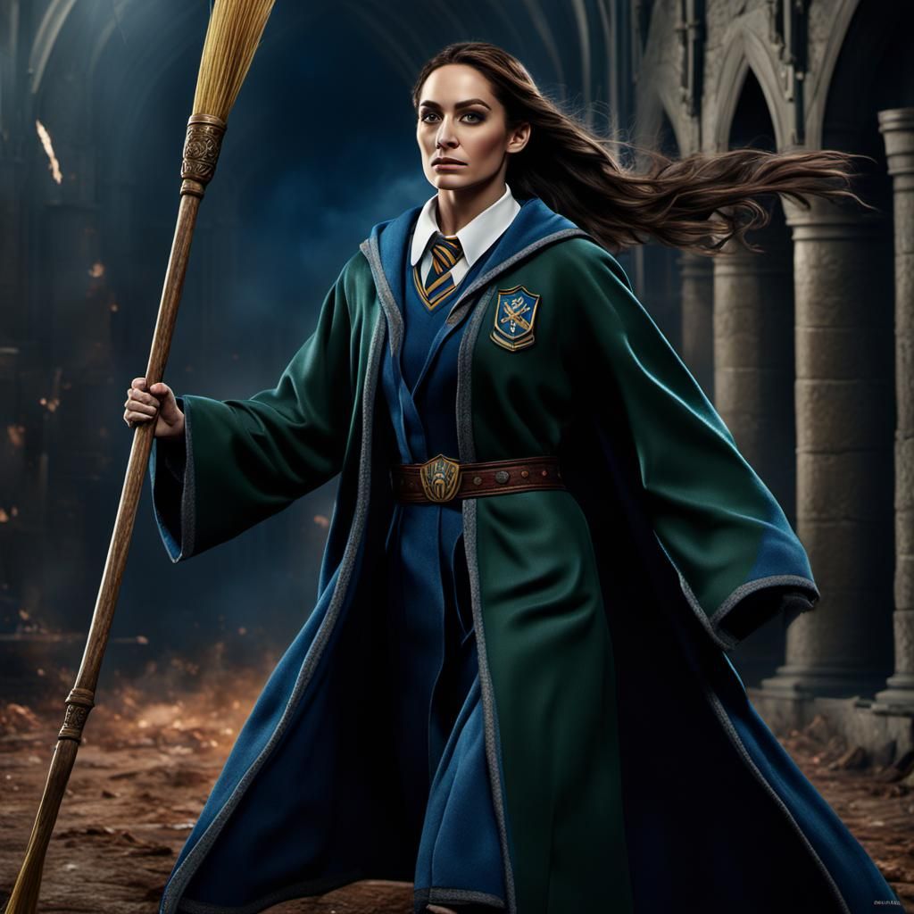 Ravenclaw Quidditch Star Soaring High: Digital Matte Paintin...