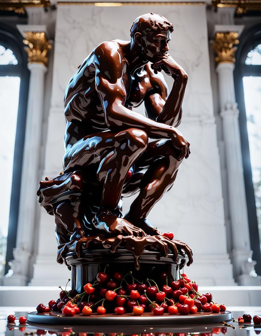 Darkest Chocolate Cake with Red Wine Glaze by Rodin