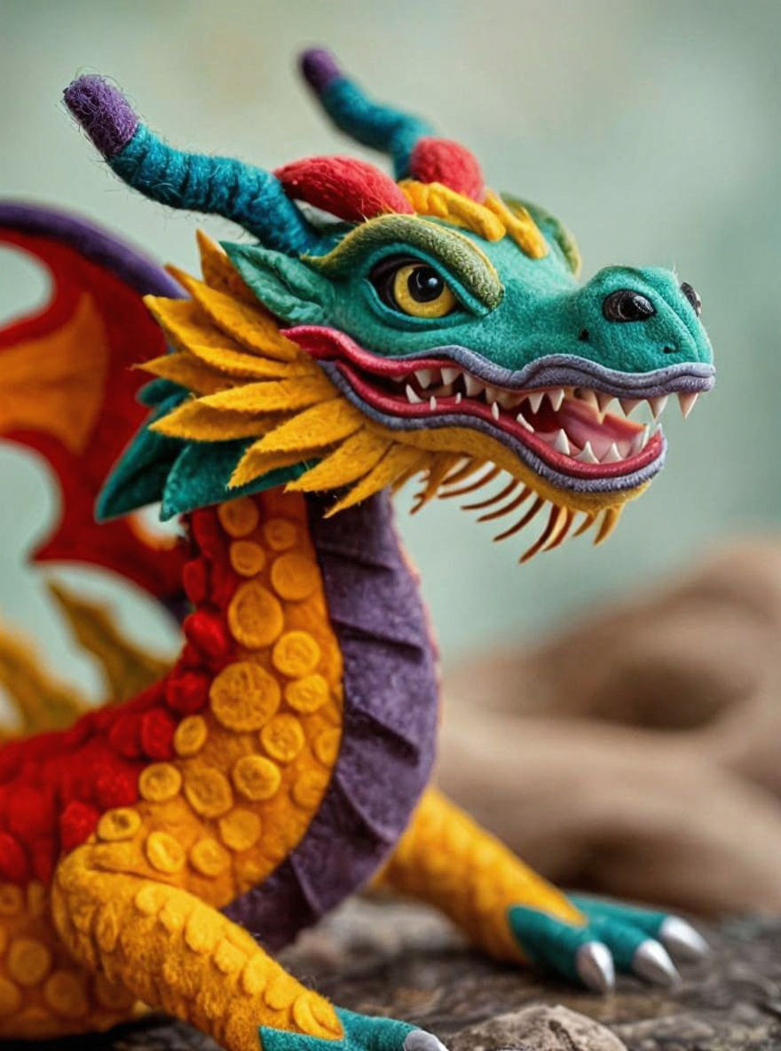 Felt dragon