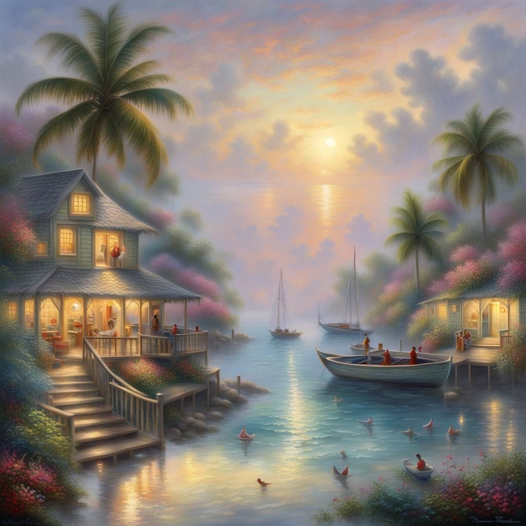 Maldives Life in Ethereal Fantasy Style