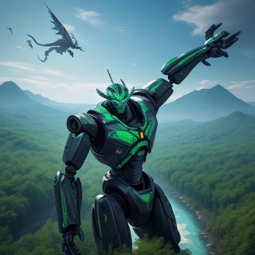 Dragons, Robots, and Nature in Cyberpunk Battle