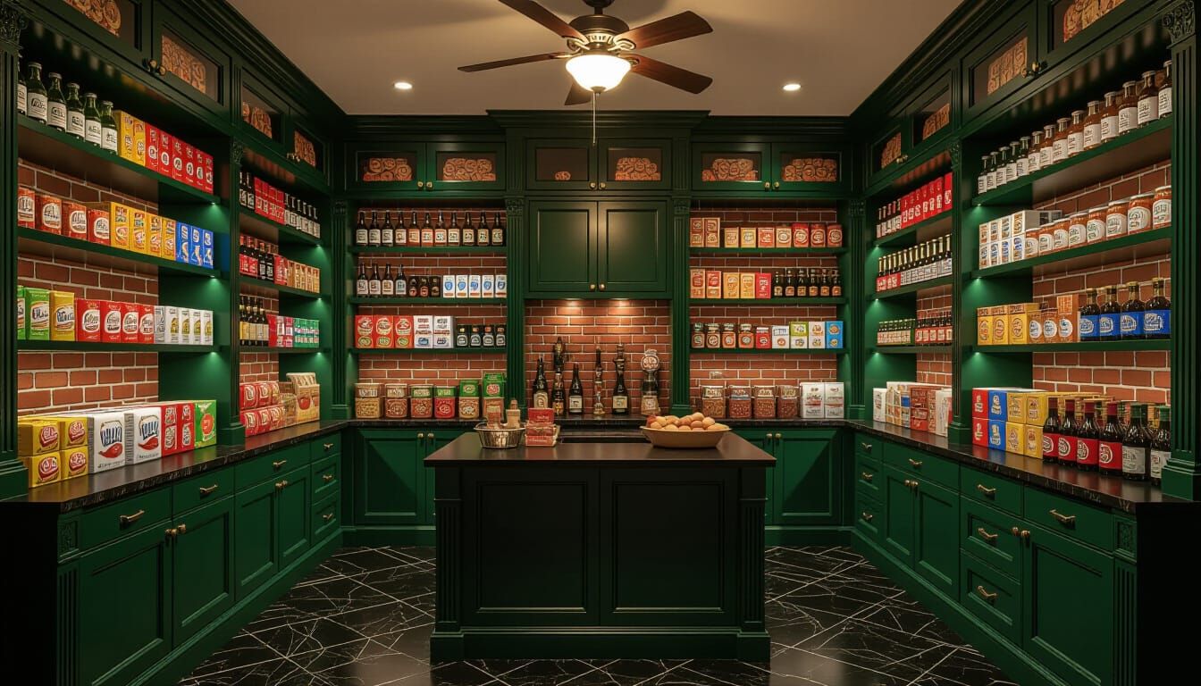 Victorian Storage Room with Abundant Provisions