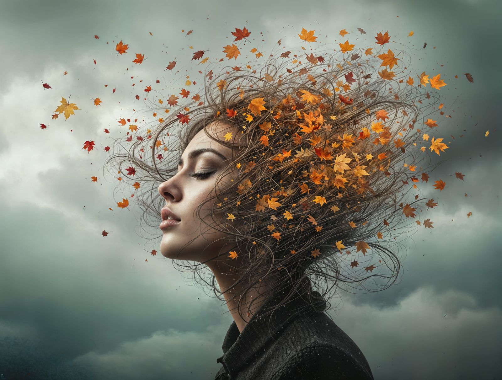 Woman Transformed by Autumn Gale