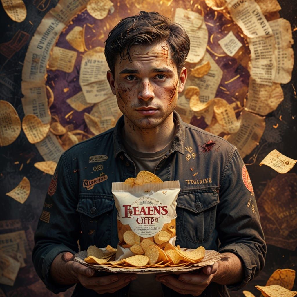 Golden Age Retro Masterpiece of Potato Chips