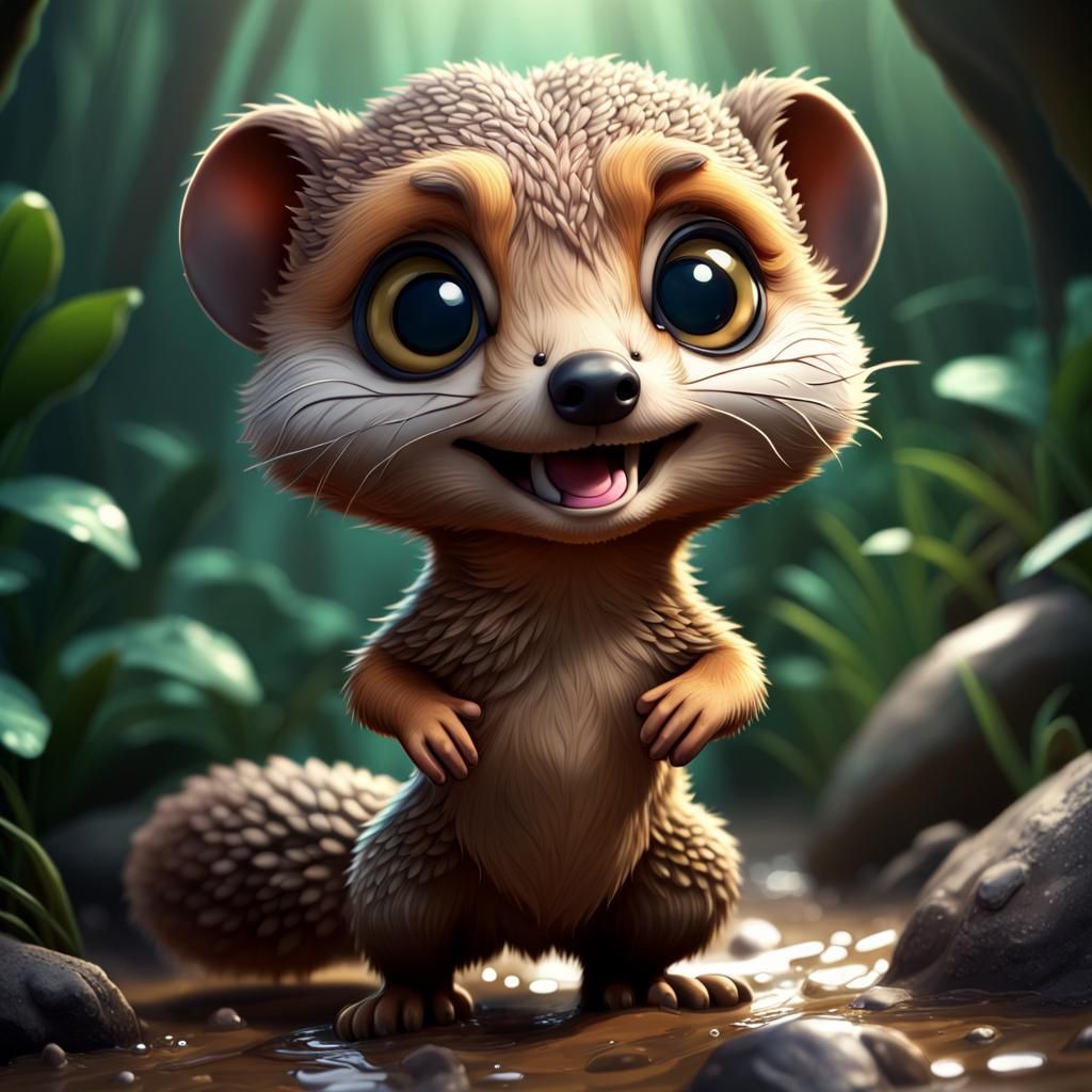Chibi Mongoose in Natural Habitat Splash Art