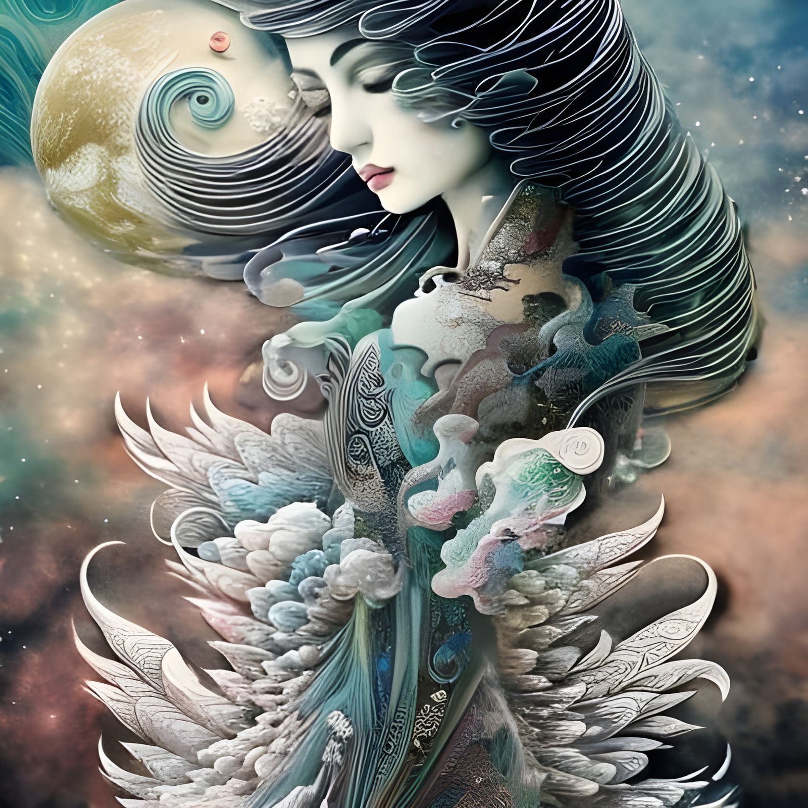 Porcelain Princess Andromeda Storybook Illustration