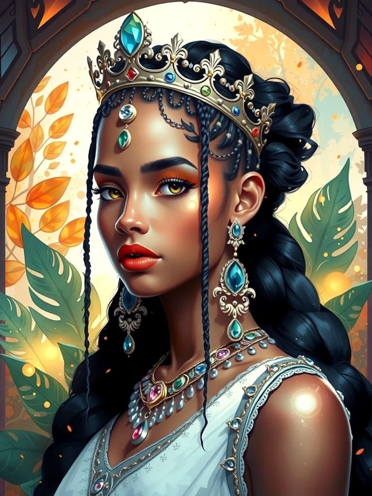 Enchanting Princess in Exotic Regalia