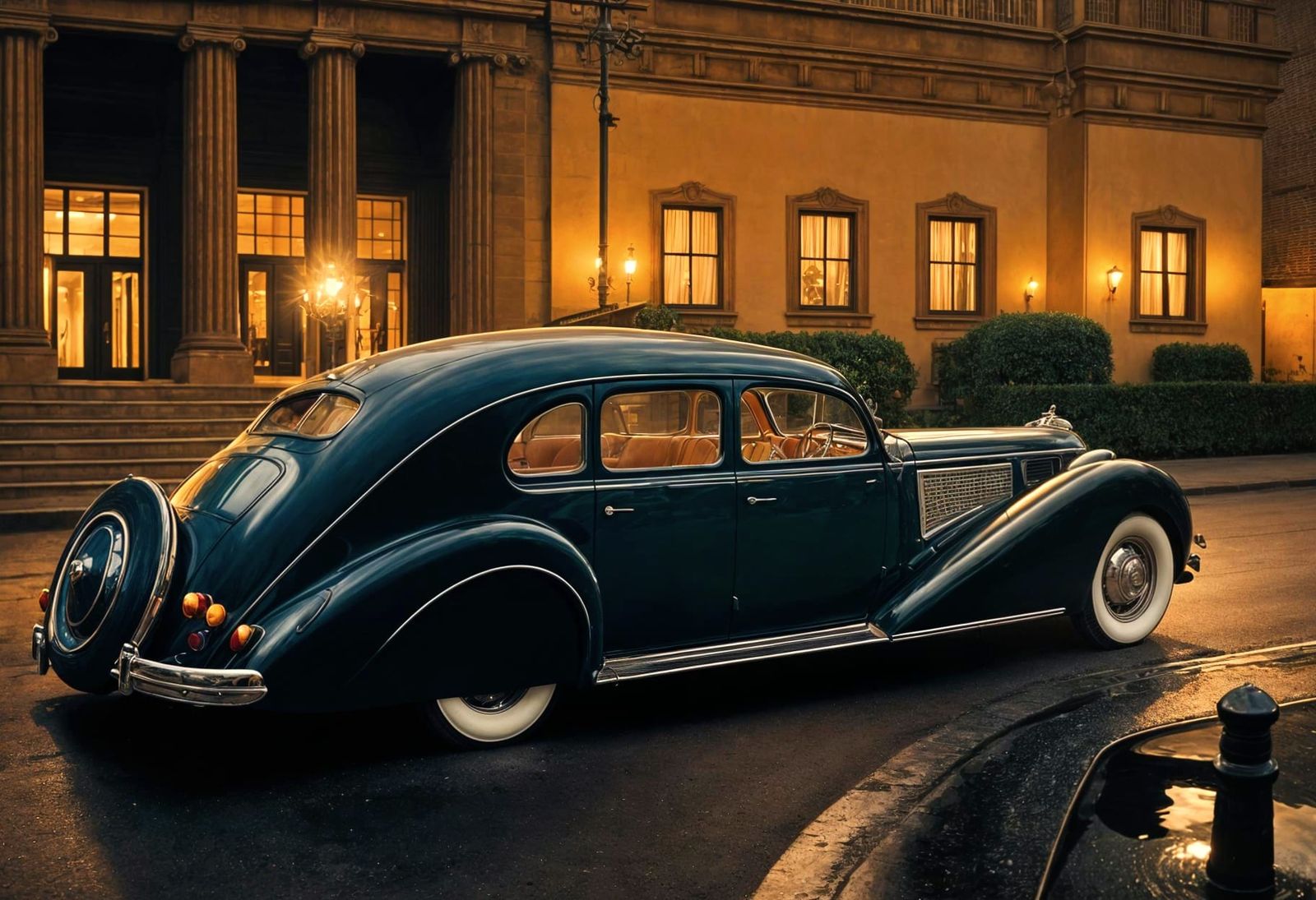 1930s Luxury Roadster in Cinematic Glory