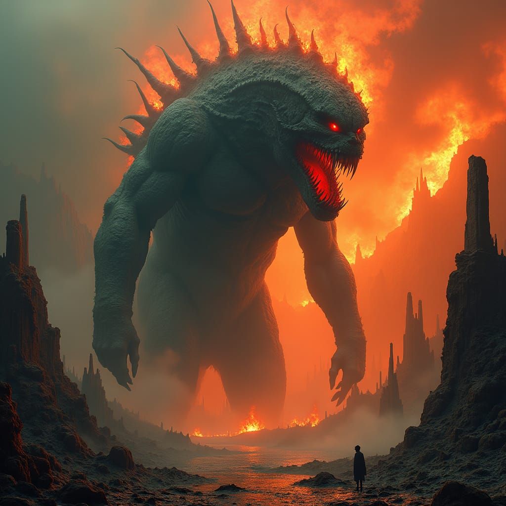 Apocalyptic Behemoth Emerges from Hellscape