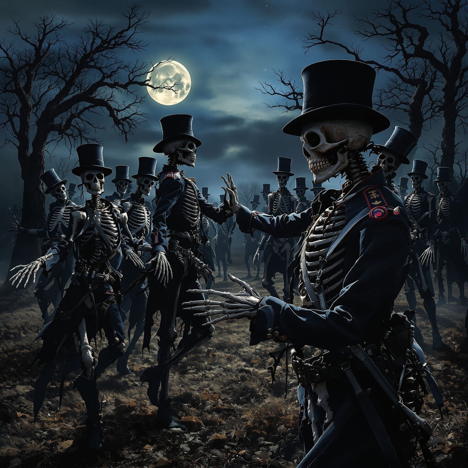 Civil War Skeletons Waltz on Gettysburg Battlefield