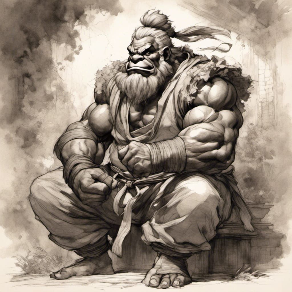 Akuma Street Fighter Sketch