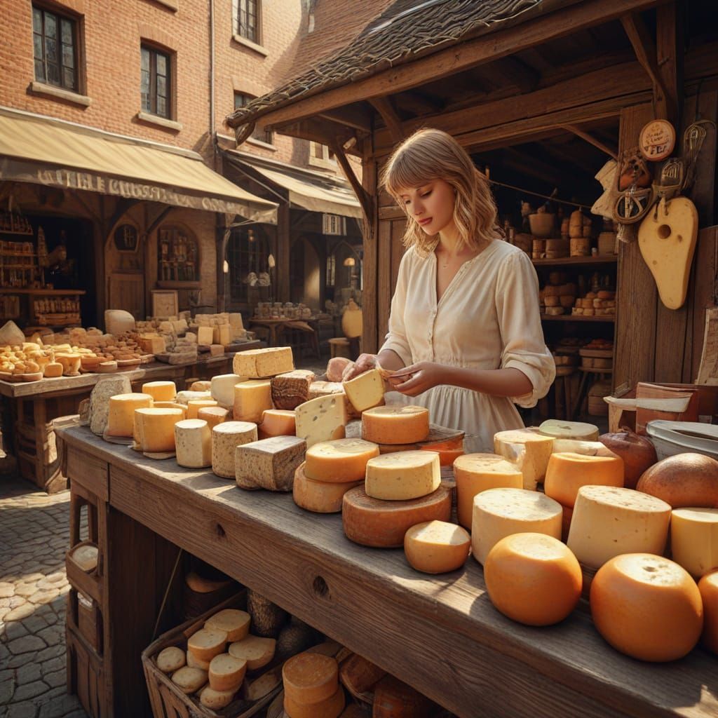 Taylor Swift in Dutch Medieval Cheese Market