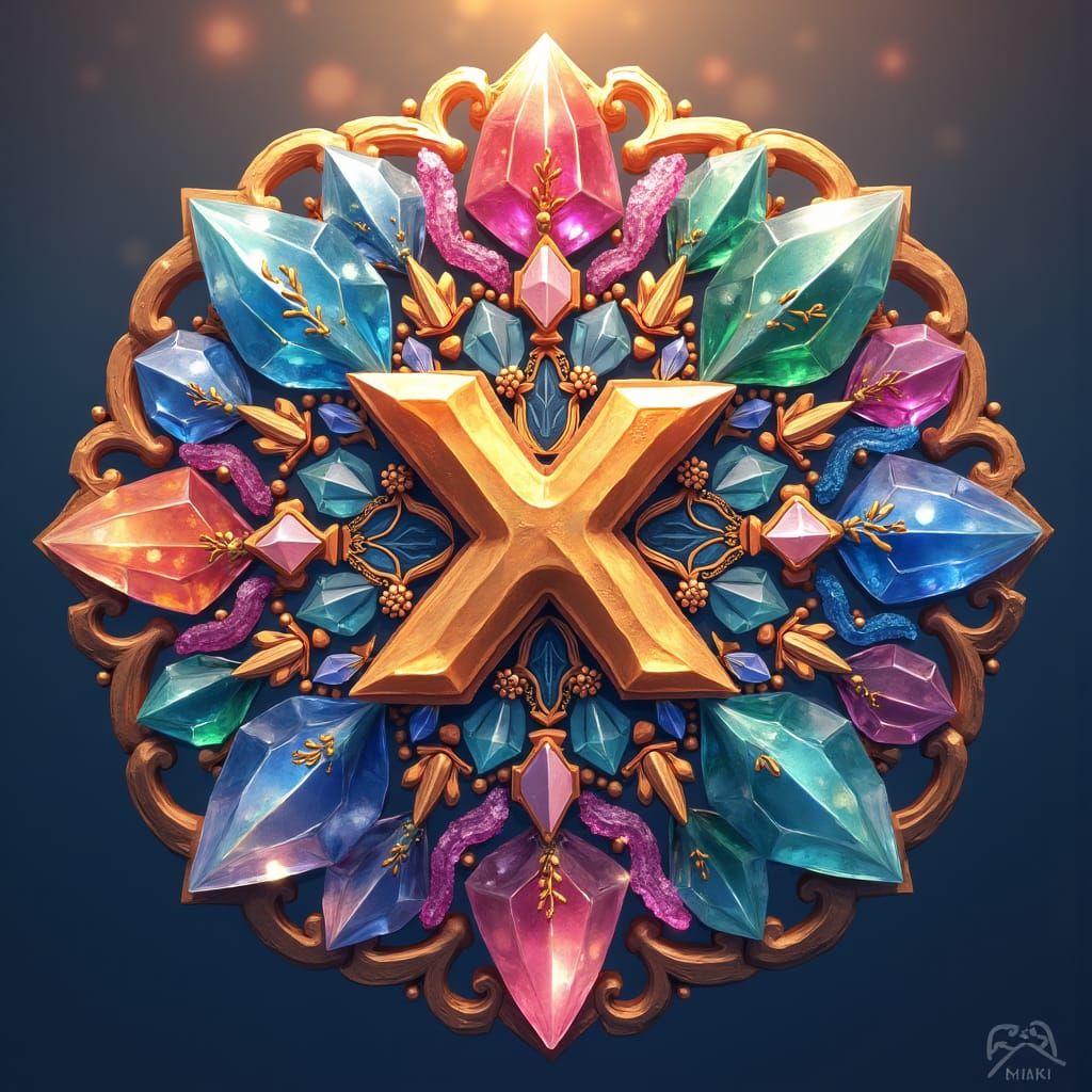 Xtramental Crystal Logo in Ghibli Anime Style