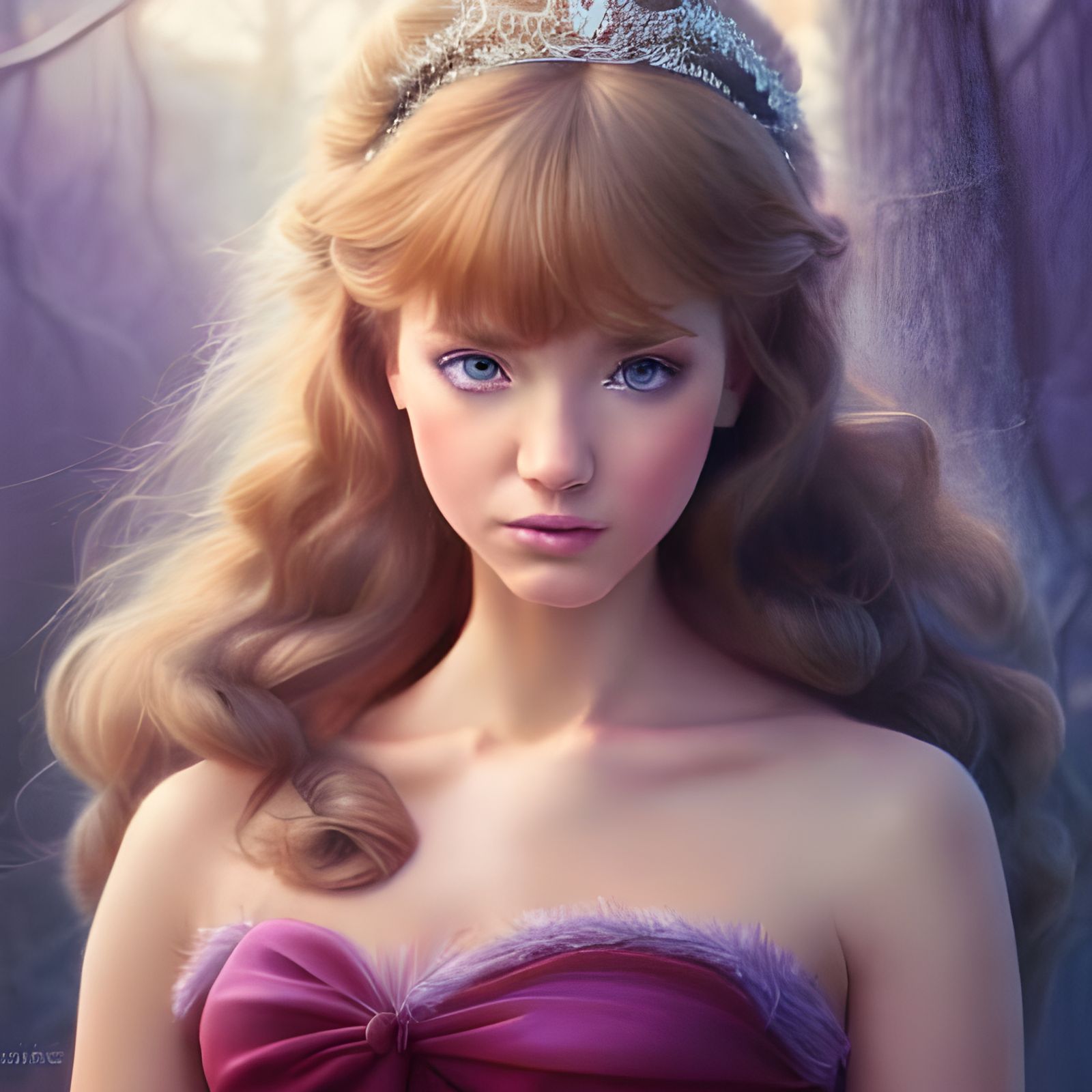 Stunning Disney Princess Portrait in Hyperrealistic Style