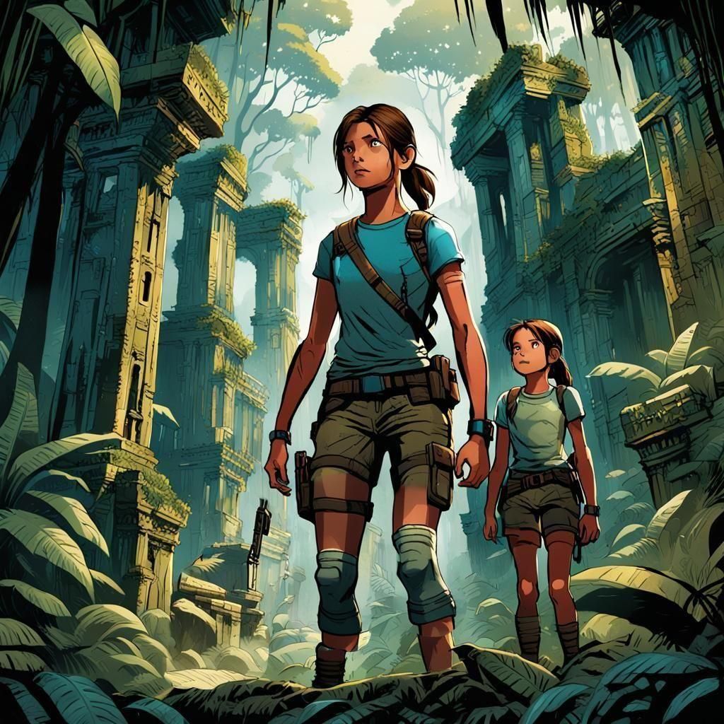 Young Adventurer in Comic Book Style