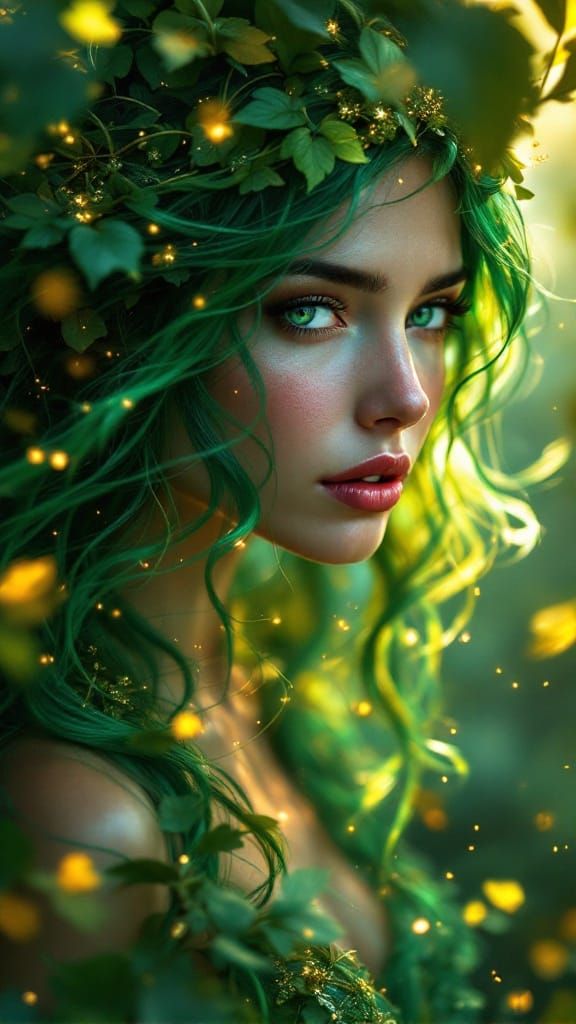 Mystical Goddess of the Emerald Realm