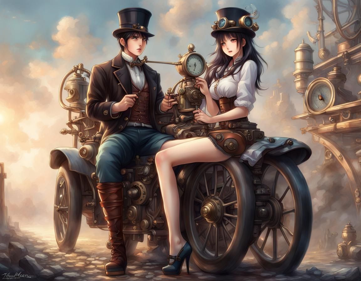 Enticing Manhwa Girls with Steampunk Engine