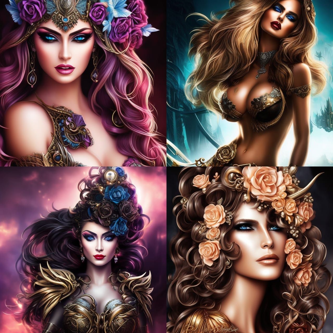 Steampunk Atlantian Princess with Luminous Details