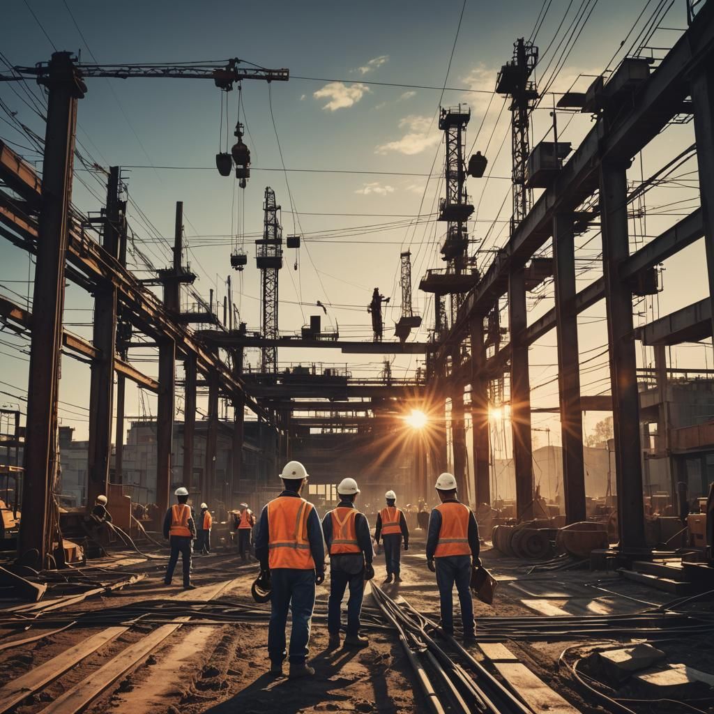 Gritty Construction Site: Industrial Landscape Photography